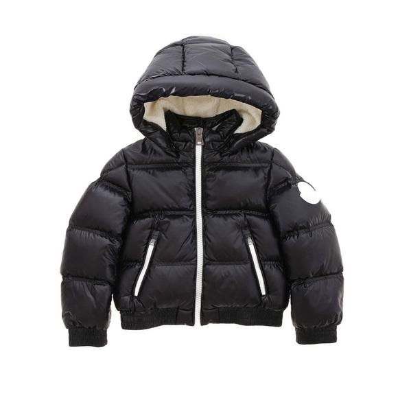 Moncler jr Citisio black down jacket featuring hood - Picture 1 of 9
